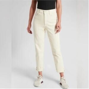 ATHLETA | Sculptex Flex HIgh Waist Straight Jeans in Bone Ecru Jeans | Size 4